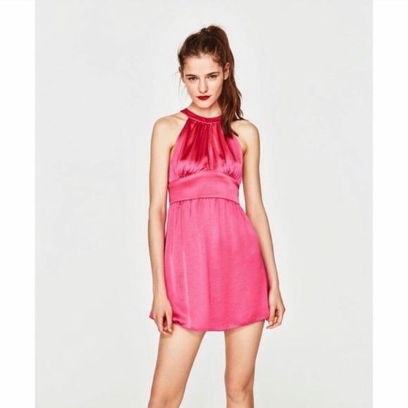 Zara Dresses & Skirts - Zara Trafaluc Collection Satin Mini Dress Size XS